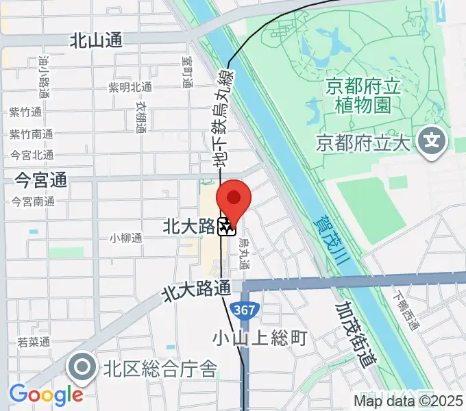 京都ミュージックラボの地図