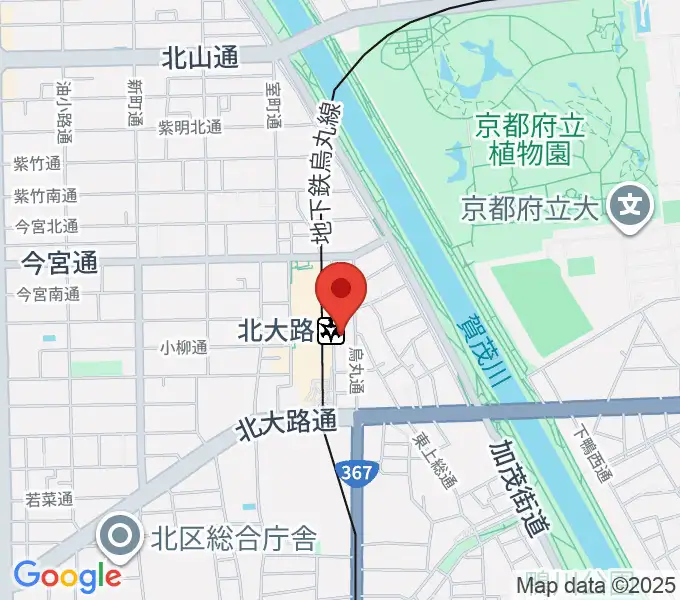 京都ミュージックラボの地図