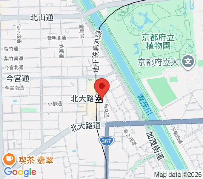 京都ミュージックラボの地図