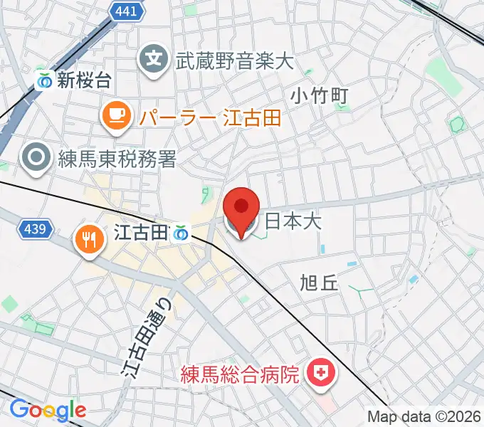 日本大学芸術学部 音楽学科の地図