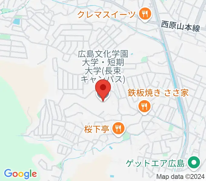 広島文化学園大学 音楽学科の地図