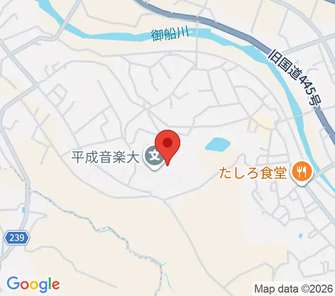 平成音楽大学の地図