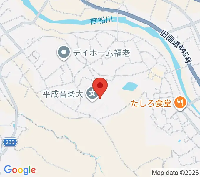 平成音楽大学の地図