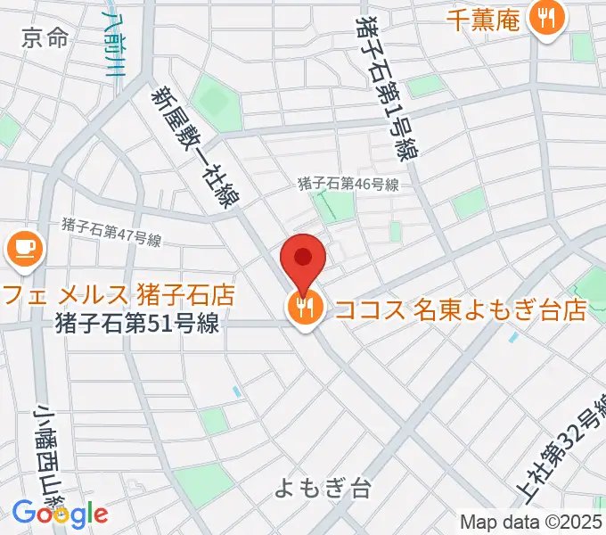 カジタミュージックスクール 名東教室の地図