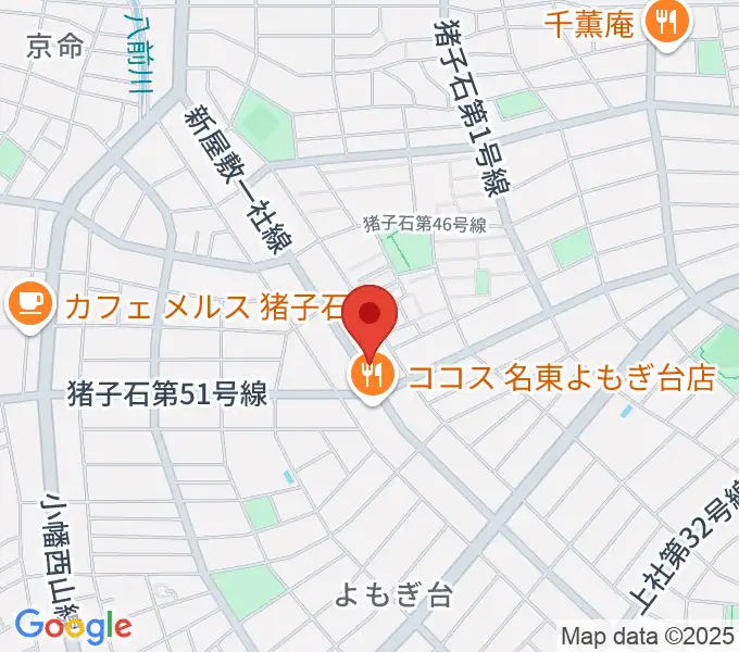 カジタミュージックスクール 名東教室の地図
