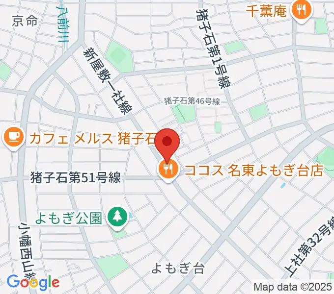 カジタミュージックスクール 名東教室の地図