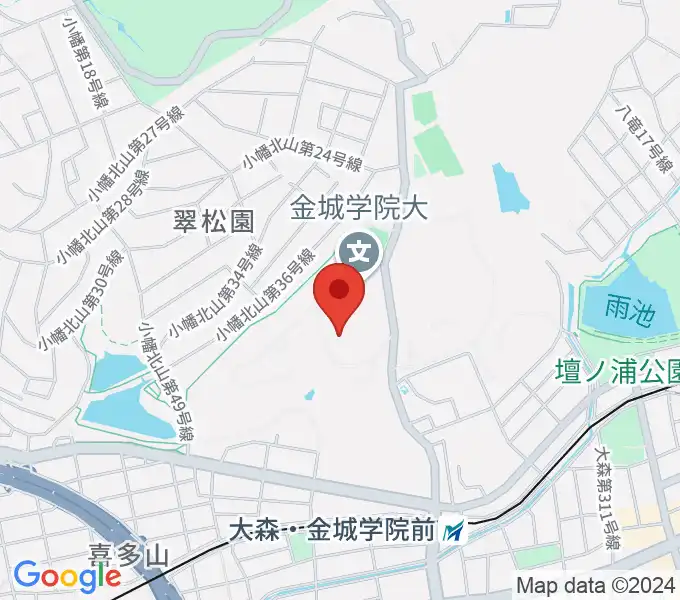 金城学院大学 文学部 音楽芸術学科の地図