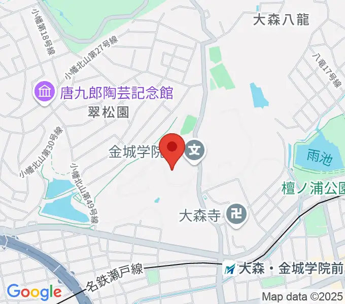 金城学院大学 文学部 音楽芸術学科の地図
