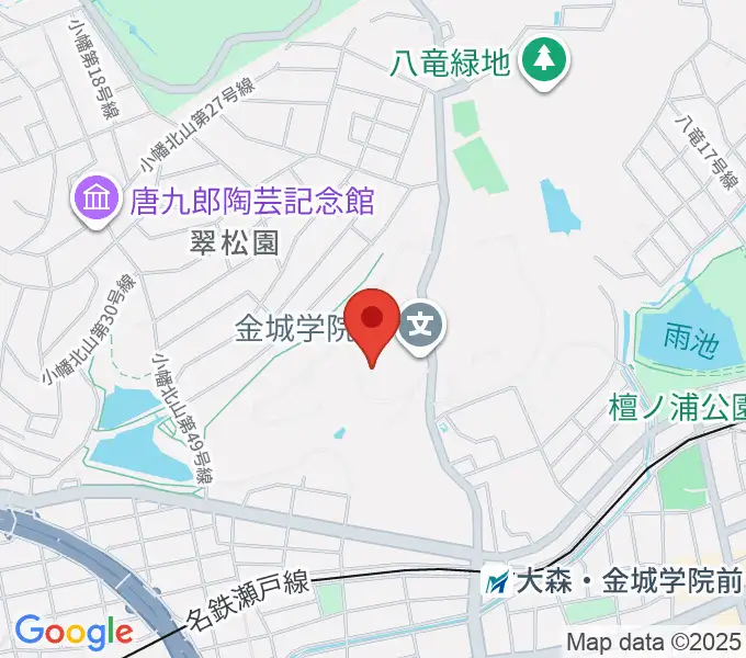 金城学院大学 音楽芸術学科の地図