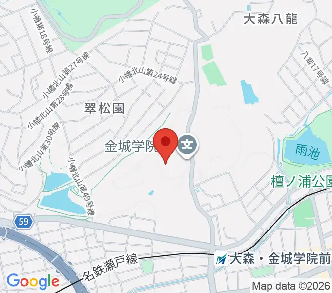 金城学院大学 音楽芸術学科の地図