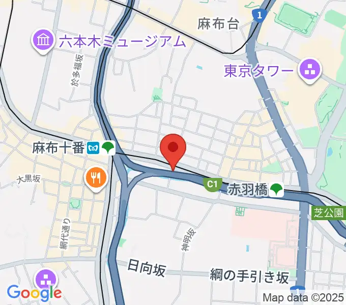 音楽教室Smily Village麻布十番の地図