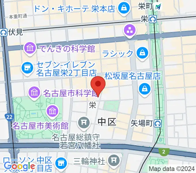 名古屋スクールオブミュージック&ダンス専門学校の地図