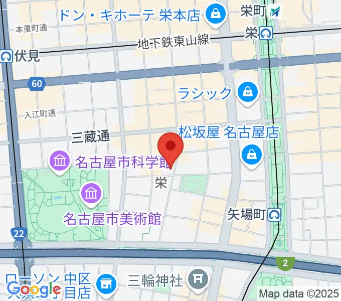 名古屋スクールオブミュージック&ダンス専門学校の地図