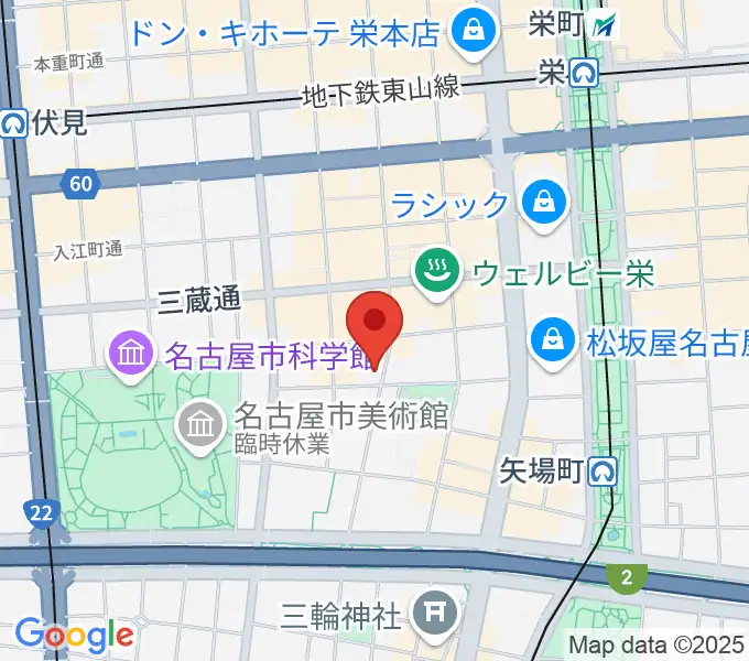 名古屋スクールオブミュージック&ダンス専門学校の地図