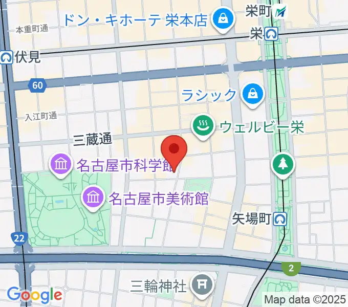 名古屋スクールオブミュージック&ダンス専門学校の地図
