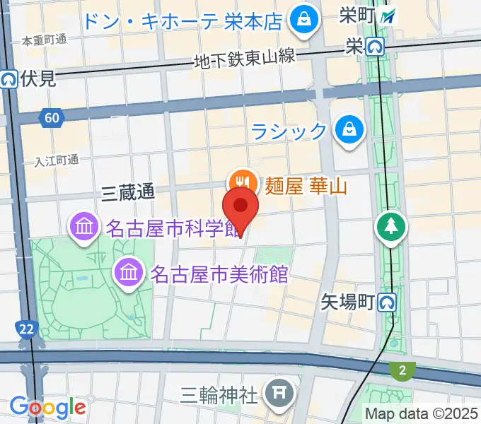 名古屋スクールオブミュージック&ダンス専門学校の地図