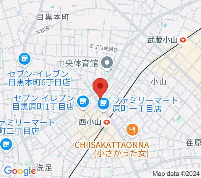  ミュージック＆ダンススタジオルーツの地図