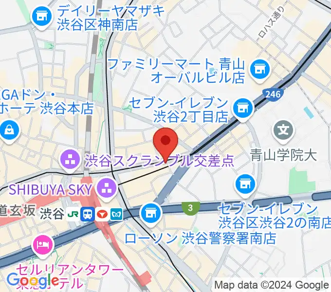 東京スクールオブミュージック専門学校渋谷の地図