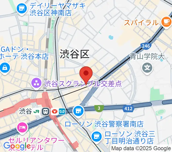 東京スクールオブミュージック専門学校渋谷の地図