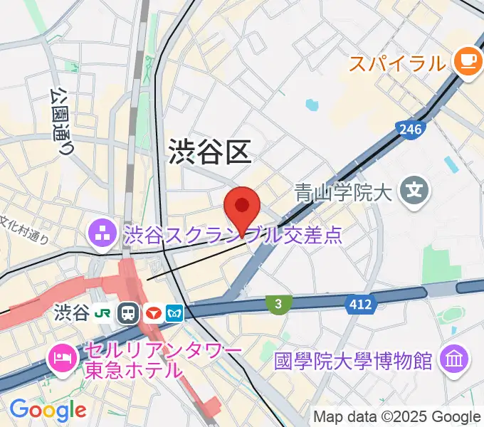 東京スクールオブミュージック専門学校渋谷の地図
