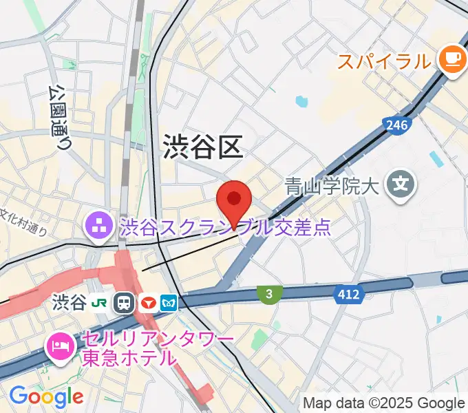 東京スクールオブミュージック専門学校渋谷の地図