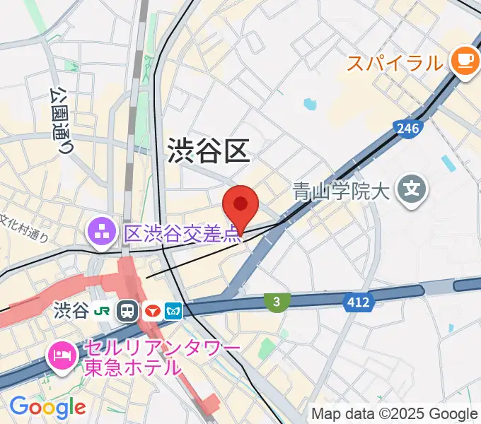 東京スクールオブミュージック専門学校渋谷の地図