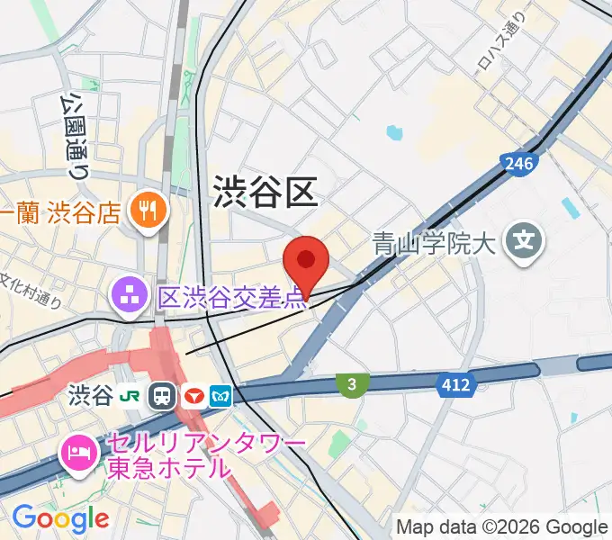 東京スクールオブミュージック専門学校渋谷の地図