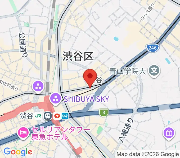 東京スクールオブミュージック専門学校渋谷の地図