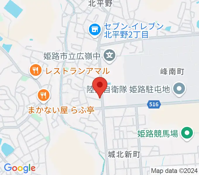 しらさぎ音楽学院の地図