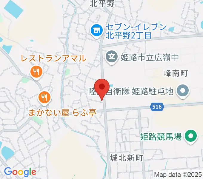 しらさぎ音楽学院の地図