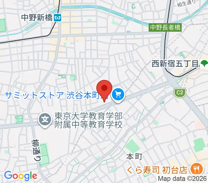 専門学校東京アナウンス学院の地図