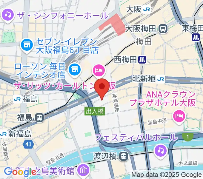 ビジュアルアーツ専門学校 大阪の地図