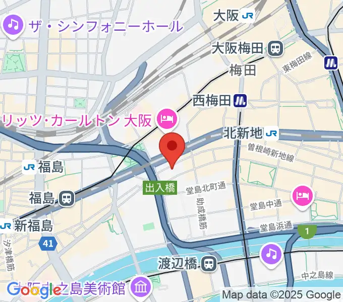ビジュアルアーツ専門学校 大阪の地図