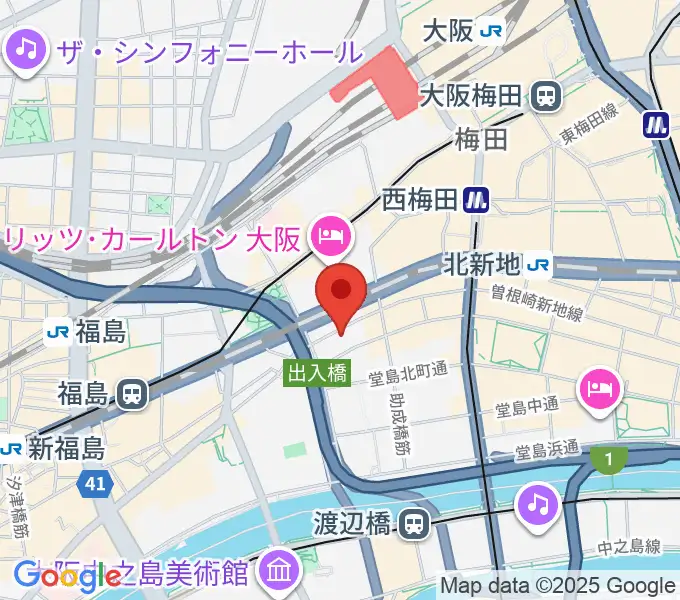 ビジュアルアーツ専門学校 大阪の地図