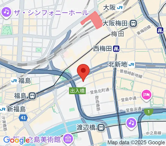 ビジュアルアーツ専門学校 大阪の地図
