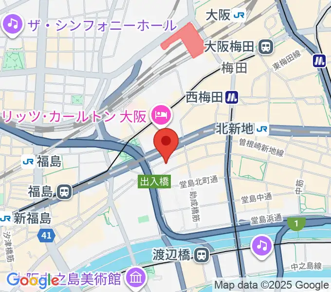 ビジュアルアーツ専門学校 大阪の地図