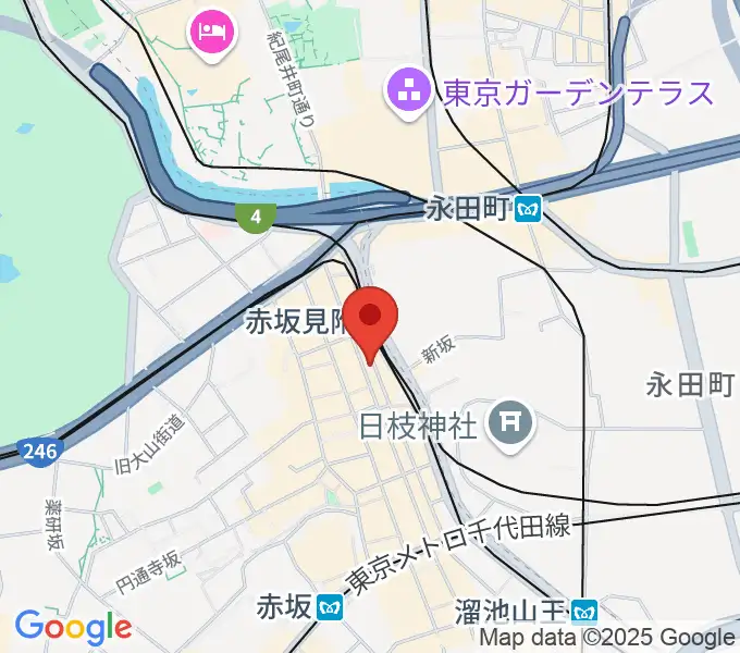 ヤマノミュージックサロン赤坂の地図