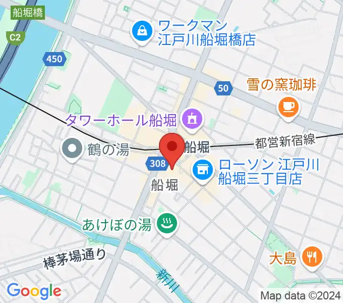 ヤマノミュージックセンター船堀の地図