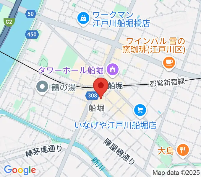 ヤマノミュージックセンター船堀の地図