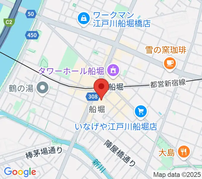 ヤマノミュージックセンター船堀の地図