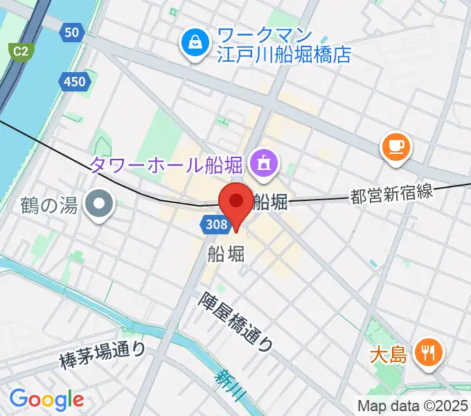 ヤマノミュージックセンター船堀の地図