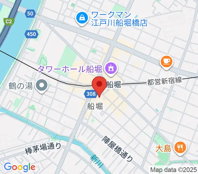 ヤマノミュージックセンター船堀の地図