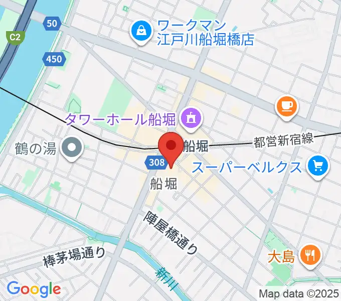 ヤマノミュージックセンター船堀の地図