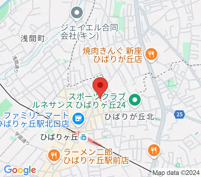 ヤマノミュージックセンターひばりが丘の地図