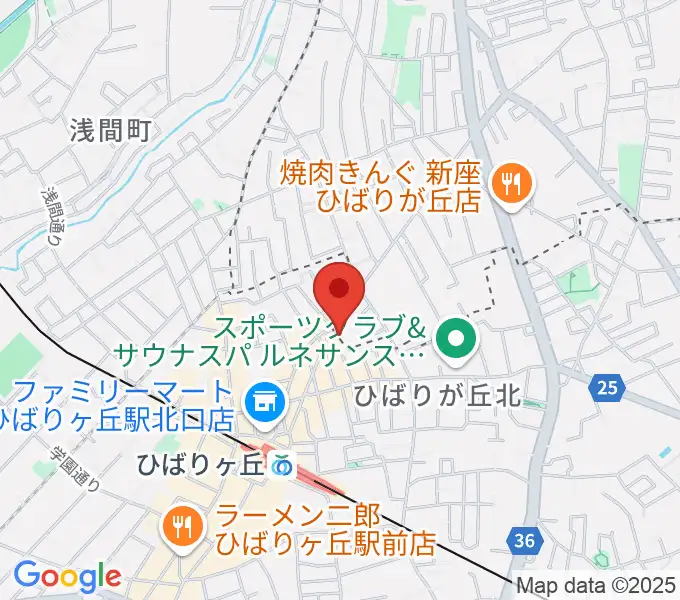 ヤマノミュージックセンターひばりが丘の地図
