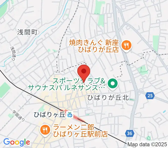 ヤマノミュージックセンターひばりが丘の地図