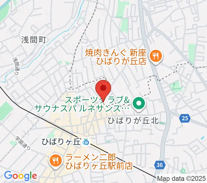 ヤマノミュージックセンターひばりが丘の地図