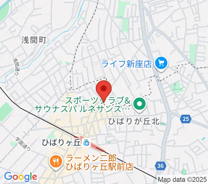 ヤマノミュージックセンターひばりが丘の地図