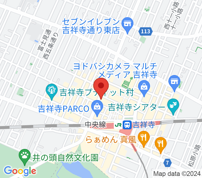 ヤマノミュージックサロン吉祥寺の場所