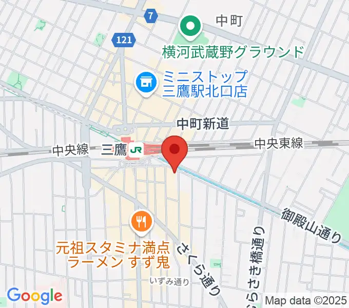 ヤマノミュージックセンター三鷹の地図
